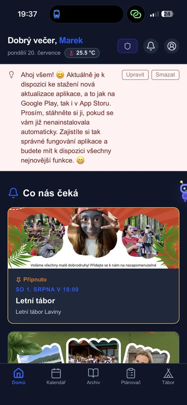 Domů — přehled sboru