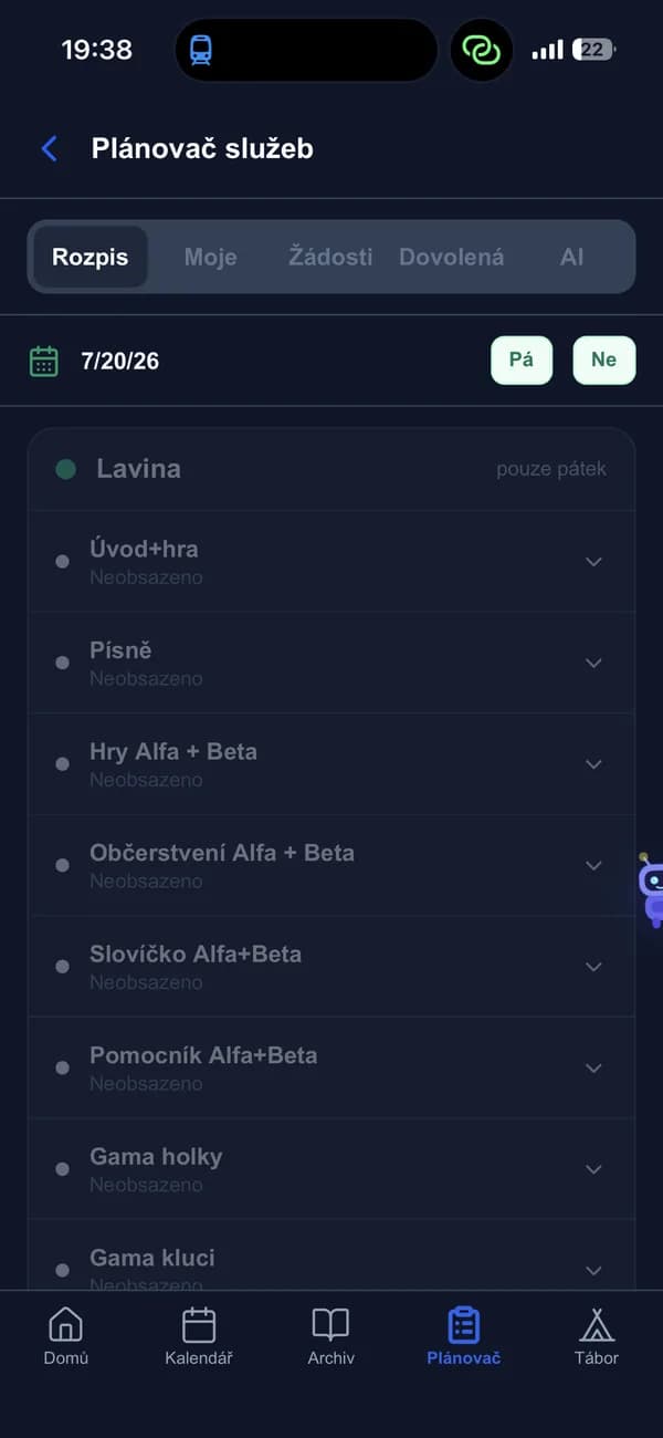 Kdo slouží tuto neděli?