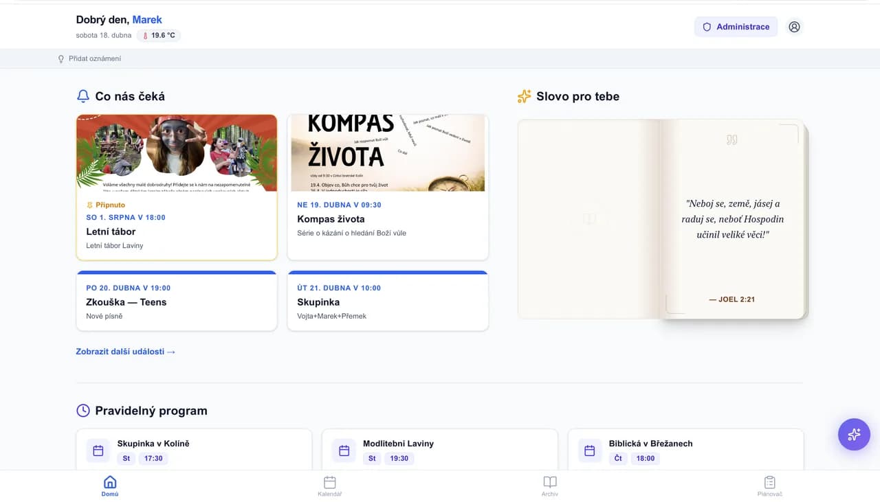Webové rozhraní CB App