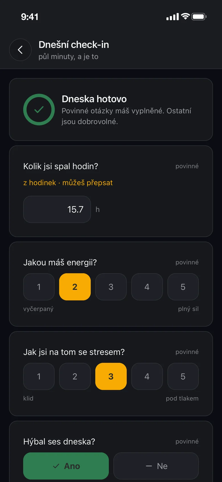 DreamFit — aplikace